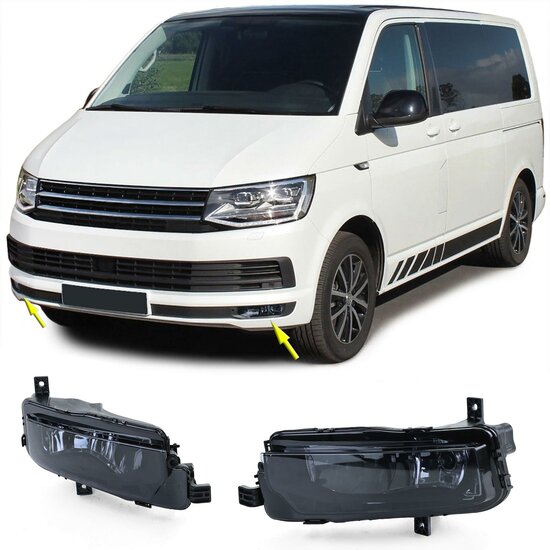 Fum&eacute;e Phares antibrouillard adaptables sur VW Transporter T6 et T6.1