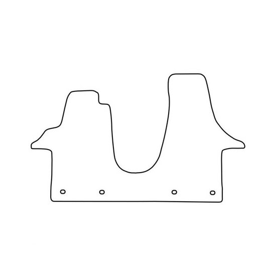 Automatten Velours passend voor Volkswagen Transporter T5 2003-2015 &amp; T6 2015- (alleen voormat, &eacute;&eacute;n geheel)