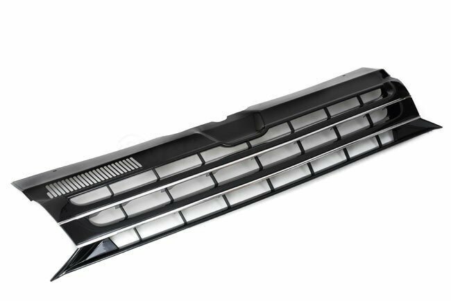 T5 grille zwart met chroom zonder logo passend voor Volkswagen Transporter T5 model 2009 - 2015