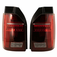 LED Achterlichten passend voor Volkswagen Transporter T6 2015-2020 (met achterklep) - Rood/Smoke - incl. Dynamic Running Light