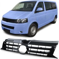 Glanzend zwarte gril passend voor VW Transporter T5 facelift model 2009 - 2015